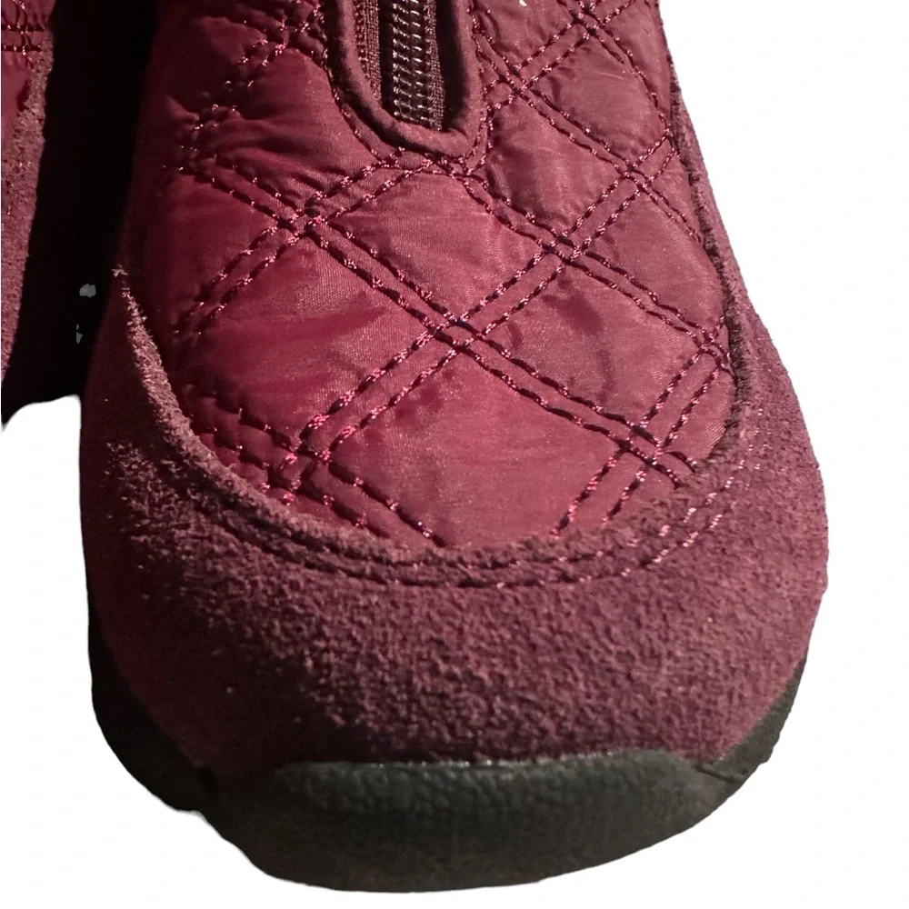 ❄️ Lands’ End slip-on shoe fleece lined Maroon Size 8.5 - Picture 10 of 15